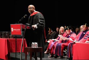 Errol Louis, a graduate of BLS, a CNN contributor and the political anchor at NY1 News, delivered the commencement speech at the school’s 116th commencement ceremony. Photos courtesy of Joe Vericker/Photobureau