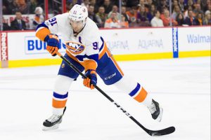 Islanders captain John Tavares will likely begin contract extension talks with general manager Garth Snow later this month. AP photo
