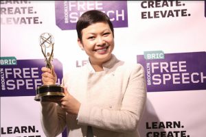 Welly Lai won an award for BRIC’s Brooklyn Free Speech in the category of Lifestyle Program: Feature/Segment for her piece “5 Boro Taste: World Cuisine in NYC.” Photo courtesy of BRIC