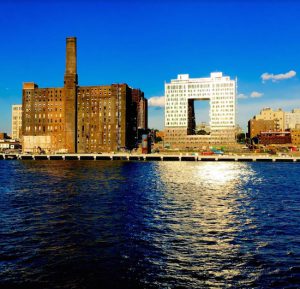 That's 325 Kent Ave. shining bright like a diamond, as Rihanna would say. The landmarked Domino Sugar building stands beside it. Eagle photo by Lore Croghan
