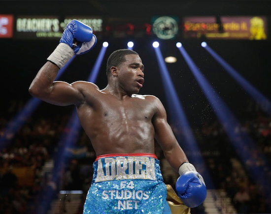 Adrien Broner makes his return to Brooklyn on July 29, when he takes on unbeaten Mikey Garcia in the headline bout at our borough’s home for professional boxing. AP Photo by Isaac Brekken