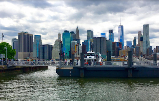 Welcome to Pier 1 in Brooklyn Bridge Park, where the NYC Ferry from Bay Ridge docks. Eagle photos by Lore Croghan