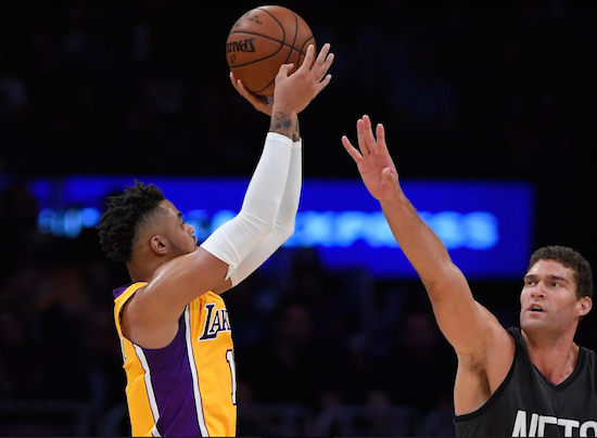 D’Angelo Russell is replacing Brook Lopez, the player he was traded for, as the new face of the Brooklyn Nets as they try to rebound from finishing with the NBA’s worst record a season ago. AP Photo by Mark J. Terrill