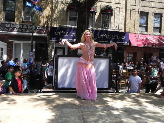 The festival has always featured a dazzling variety of sights and sounds. In 2014, a belly dancer entertained appreciative audiences. Eagle file photo by Paula Katinas