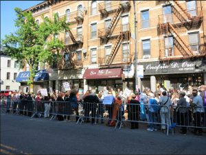 More than 100 protesters rallied outside the office of state Sen. Marty Golden to call for passage of a health care bill. Photos courtesy of Fight Back Bay Ridge