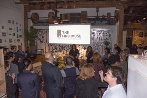 Dozens of residents from North Brooklyn and beyond gathered in February 2017 at the loft of artist Ellen Harvey (left) to celebrate the restoration process of the decommissioned historic Firehouse Engine Co. 212 that will soon be a public artist space dubbed the Firehouse North Brooklyn Community Center. Eagle file photo by Cody Brooks
