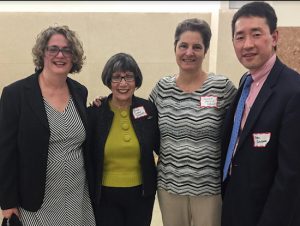 The judges of the Kings County Family Court hosted the annual Teen Day event on Thursday. Pictured from left: Supervising Judge Hon. Amanda E. White, Hon. Susan S. Danoff, Hon. Jacqueline B. Deane and Hon. Dean Kusakabe. Eagle photos by Ahmed Jallow