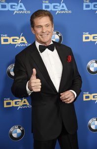 Actor David Hasselhoff celebrates his birthday today. Photo by Chris Pizzello/Invision/AP