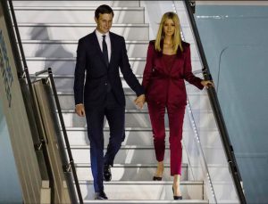 Jared Kushner, seen with his wife Ivanka Trump, formerly headed the company that sold Brooklyn Heights rowhouse 27 Monroe Place in April. AP Photo