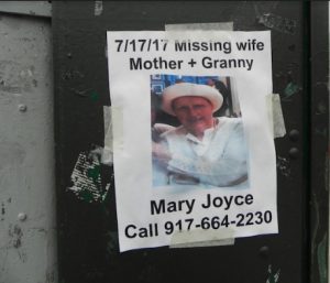 Mary Joyce Bonsignore’s friends and family pasted posters all over Southwest Brooklyn in the hopes of finding her. Eagle file photo by Paula Katinas