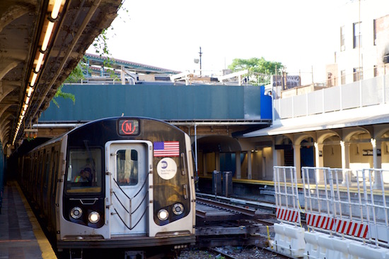 Southbound N trains like this one at New Utrecht Avenue will be closed for a year and a half for renovations, starting July 31. Eagle photos by Paul Frangipane
