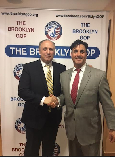 Brooklyn Republican Party Chairman Ted Ghorra with Brooklyn Borough President candidate Vito Bruno. Photo courtesy the Brooklyn Republican Party
