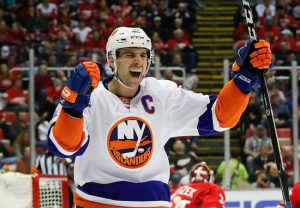 Captain Comeback! Islanders center John Tavares indicated his desire to remain in Brooklyn with the only franchise he has every played for during an interview in his native Toronto this week as negotiations on a long-term contract extension resume this summer. AP Photo by Paul Sancya