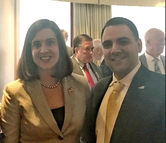 Mayoral candidate Nicole Malliotakis and District 47 City Council candidate Ray Denaro announce joint endorsement. Photo courtesy of Ray Denaro