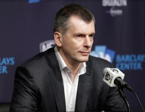 Nets and Barclays Center owner Mikhail Prokhorov is reportedly urging the New York Islanders to find a way to play some of their regular-season games on Long Island during the 2018-19 season. AP Photo by Seth Wenig