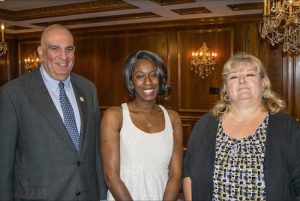 The Brooklyn Bar Association’s Lawyer Referral Service refers more than 10,000 Brooklynites to attorneys that suit their needs every year. Pictured from left: BBA Executive Director Avery Eli Okin; Salaria Robinson, supervising intake specialist; and Lawyer Referral Service Director Roseann Hiebert. Eagle photos by Rob Abruzzese