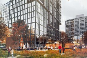 A judge issued a “very limited” injunction on Friday enjoining Brooklyn Bridge Park and developers from “undertaking any construction that may not be undone” at Pier 6, where two controversial residential towers are planned. Rendering courtesy of ODA-RAL Development Services-Oliver's Realty Group