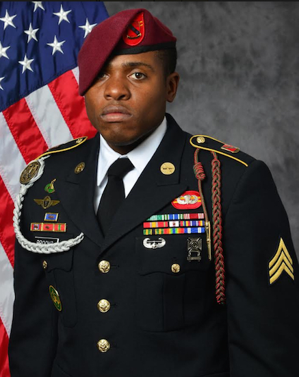In this image released by the U.S. Army, Sgt. Roshain E. Brooks of Brooklyn is photographed in an official portrait. According to the Pentagon, Brooks and Allen L. Stigler Jr., of Arlington, Texas, who were killed Sunday, Aug. 13 in Iraq, were casualties of a U.S. artillery "mishap." U.S. Army via AP