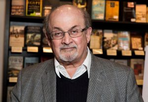 Author Salman Rushdie will be at BPL’s Central branch on Sept. 7 to present his new book. Photo by Grant Pollard/Invision/AP