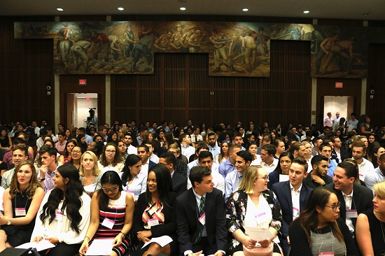 The nearly 400 students entering Brooklyn Law School. Eagle photos by Paul Frangipane.