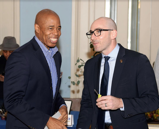 Brooklyn Borough President Eric Adams and Brooklyn Chamber of Commerce President Andrew Hoan join forces to bring Amazon to Brooklyn. Photo courtesy of the Borough President