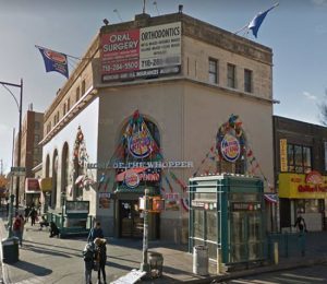 Burger King at the corner of Nostrand and Church avenues in East Flatbush, where Jayson Benjamin reportedly met with his victims. © 2017 Google