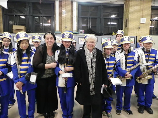Schools Chancellor Carmen Fariña has been on the job for nearly four years. In 2014, she visited McKinley Intermediate School in Bay Ridge and was greeted by the school band. Eagle file photo by Paula Katinas
