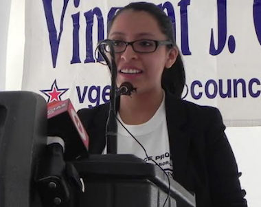 Ligia Guallpa, executive director of the Workers Justice Project, says the new bill is “the right step toward building a city that protects and ensures all workers have the right to a safe workplace.” Eagle file photo by Paula Katinas