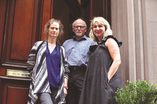 Pictured, from left: Showhouse Co-Chair Erika Belsey Worth, Brooklyn Heights Association Executive Director Peter Bray and Showhouse Co-Chair Ellen Hamilton (left to right). Eagle photo by Andy Katz