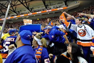 Long Island fans who haven’t been able to make it to Barclays Center the past two years will get a chance to see their Islanders again Sunday afternoon in a preseason contest against the Philadelphia Flyers at the Nassau Coliseum. AP Photo by Kathy Kmonicek