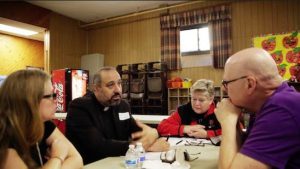Rev. Khader El-Yateem (second from left) at the anti-racism training at Redeemer St. John’s Lutheran Church in Dyker Heights. Eagle photo by Liliana Bernal