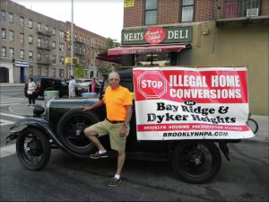 Bob Cassara, founder of the Brooklyn Housing Preservation Alliance (pictured at a Summer Stroll on 3rd event in 2016), is pointing to the Oct. 19 protest rally as a way to spread the organization’s message to a citywide audience. Eagle file photo by Paula Katinas