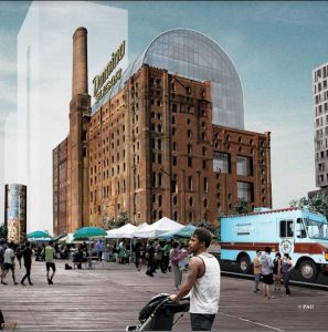 Here's Two Trees Management's proposed makeover of the Domino Sugar Refinery building. Rendering by PAU courtesy of Two Trees Management