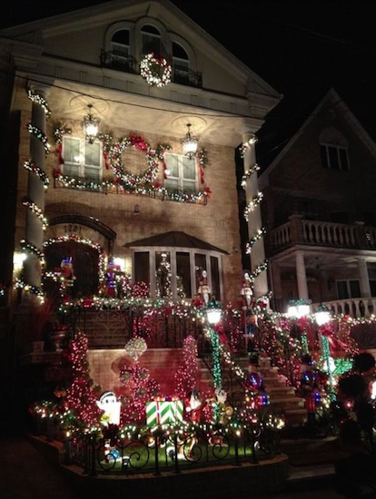 The Christmas lights displays in Dyker Heights are delightful, but something should be done about the influx of traffic the elaborate decorations bring to the neighborhood, Community Board 10 leaders said. Eagle file photo by Lore Croghan
