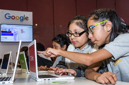 Students discover the basics of coding under Google’s CS First program. Photos courtesy of Google