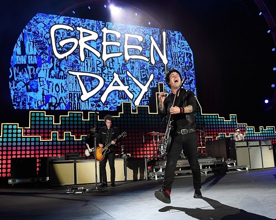 Green Day gets the crowd going by performing many of their well-loved hits. Courtesy of Getty Images