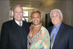 Brooklyn Criminal Court recently held a Hispanic Heritage Month celebration which, like many other similar events, was focused on the devastating fallout from multiple hurricanes that hit the Caribbean. Pictured from left: Hon. Reinaldo Rivera, Hon. Evelyn Laporte and Hon. Frederick Arriaga. Eagle photos by Rob Abruzzese
