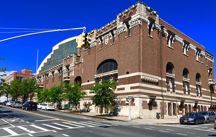The Bedford-Union Armory seen from the corner of President Street. Eagle file photo by Lore Croghan