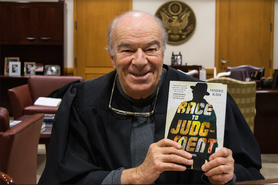 U.S. District Court Judge Frederic Block, of the Eastern District of New York, recently authored his second book “Race to Judgment,” which is a reality-fiction book based on the life of the late Brooklyn District Attorney Ken Thompson. Eagle photo by Rob Abruzzese