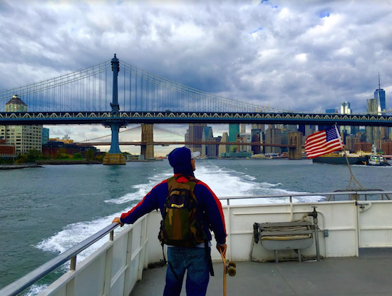 The NYC Ferry ride to Williamsburg is scenic no matter what the weather's like. Eagle photos by Lore Croghan