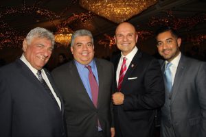 From left: Hon. Frank Seddio, District Attorney-elect Eric Gonzalez, honoree Arthur Aidala and Imran Ansari. Eagle photos by Mario Belluomo