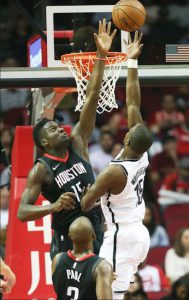 Brooklyn’s own Isaiah Whitehead enjoyed one of the best games of his NBA career Monday night in Houston, but the undermanned Nets were defeated by the red-hot Rockets. AP Photo by Eric Christian Smith