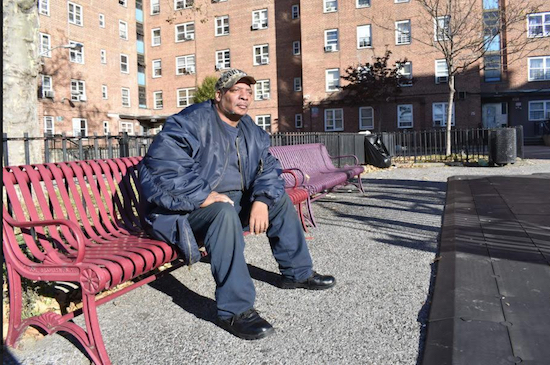Jimmie Bradley, a resident of the Red Hook Houses since 1973, is in favor of the proposed streetcar. Photo by Emily Nonko