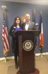 Maureen Fitzpatrick says Danny’s law could lead to “positive interventions and a safe environment” in schools. She is pictured with U.S. Rep. Dan Donovan, the bill’s sponsor. Photos courtesy of Donovan’s office