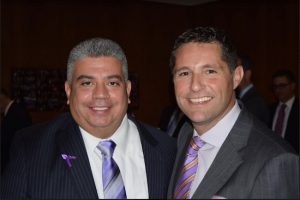 District Attorney-elect Eric Gonzalez (left) and Michael Cibella, president of the Kings County Criminal Bar Association, want you to donate old suits (men’s and women’s). Please bring them to the DA’s Office at 350 Jay St. in Downtown Brooklyn. Eagle file photo by Rob Abruzzese