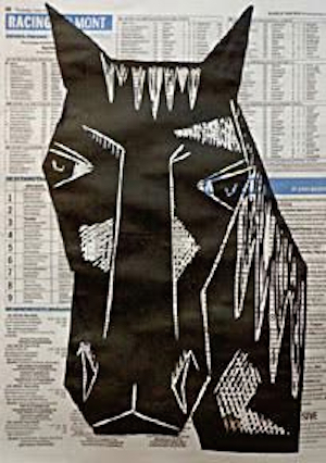 Daniel Genova’s “A Horse of Course,” ink on paper. Photos courtesy of Tabla Rasa Gallery