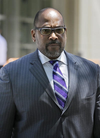 Disgraced former Brooklyn state Sen. John Sampson’s attorneys are arguing for his 2015 conviction to be overturned by the U.S. Court of Appeals. AP Photo/Seth Wenig