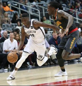 Caris LeVert provided a huge lift off the bench in Atlanta Monday night as the Nets pulled away in the second half for a big road win over the Hawks prior to their two-day trip to Mexico later this week. AP Photo by John Bazemor