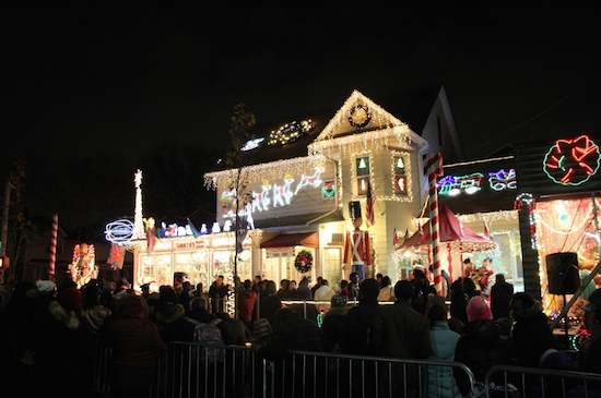 Everyone knows about the famous Christmas lights display of Dyker Heights, but Hon. Frank Seddio’s own display in Canarsie has also gained quite a bit of notoriety as thousands flock to his house every year for his dramatic display on Flatlands Avenue. Eagle photos by Mario Belluomo