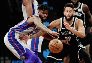 Allen Crabbe scored a team-high 20 points, but he and the Nets proved no match for the visiting Pistons on Wednesday, suffering their worst loss of the season at Barclays Center. AP Photo by Frank Franklin II